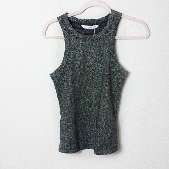 NWT MNG Mango Metallic ribbed top size Medium - Picture 11 of 11